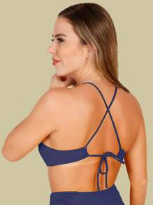 Women Bikini Tops - 藏蓝色 - 查看 2