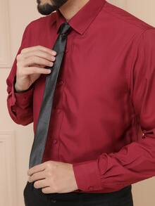 Men Shirts - Màu Đỏ Sâu - Xem 1