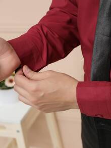 Men Shirts - Màu Đỏ Sâu - Xem 2