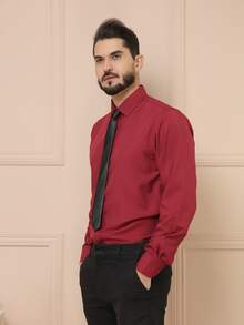 Men Shirts - Màu Đỏ Sâu - Xem 4