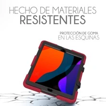 Funda Survivor para iPad 5 2017, A1822 | iPad 6 2018, A1893 Uso Rudo Resistente Mica Plástica A Prueba De Golpes, contra Caídas Antichoque con Soporte - Rojo - Ver 6