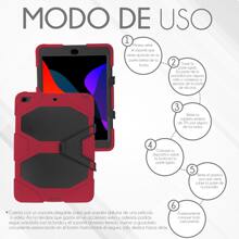 Funda Survivor para iPad 5 2017, A1822 | iPad 6 2018, A1893 Uso Rudo Resistente Mica Plástica A Prueba De Golpes, contra Caídas Antichoque con Soporte - Rojo - Ver 5