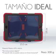 Funda Survivor para iPad 5 2017, A1822 | iPad 6 2018, A1893 Uso Rudo Resistente Mica Plástica A Prueba De Golpes, contra Caídas Antichoque con Soporte - Rojo - Ver 4