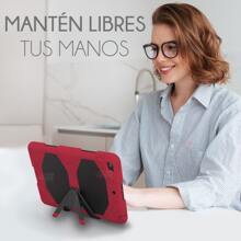 Funda Survivor para iPad 5 2017, A1822 | iPad 6 2018, A1893 Uso Rudo Resistente Mica Plástica A Prueba De Golpes, contra Caídas Antichoque con Soporte - Rojo - Ver 7