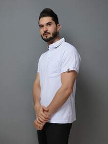 Men Polo Shirts - 白色 - 查看 4