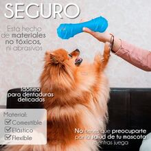 Juguete De Goma Hule Caucho Resistente Con Sonido Chillón Para Mascotas Perros Juegos Juguetes Interactivo - Azul - Ver 5