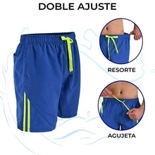 Traje De Baño Bañador Corto Playa Casual Caballero Hombre Bonito Calidad - azul real - Ver 10