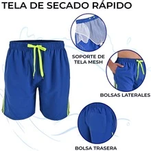 Traje De Baño Bañador Corto Playa Casual Caballero Hombre Bonito Calidad - azul real - Ver 9