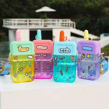 Botella de agua con forma de teléfono celular con popote - Amarillo - Ver 3