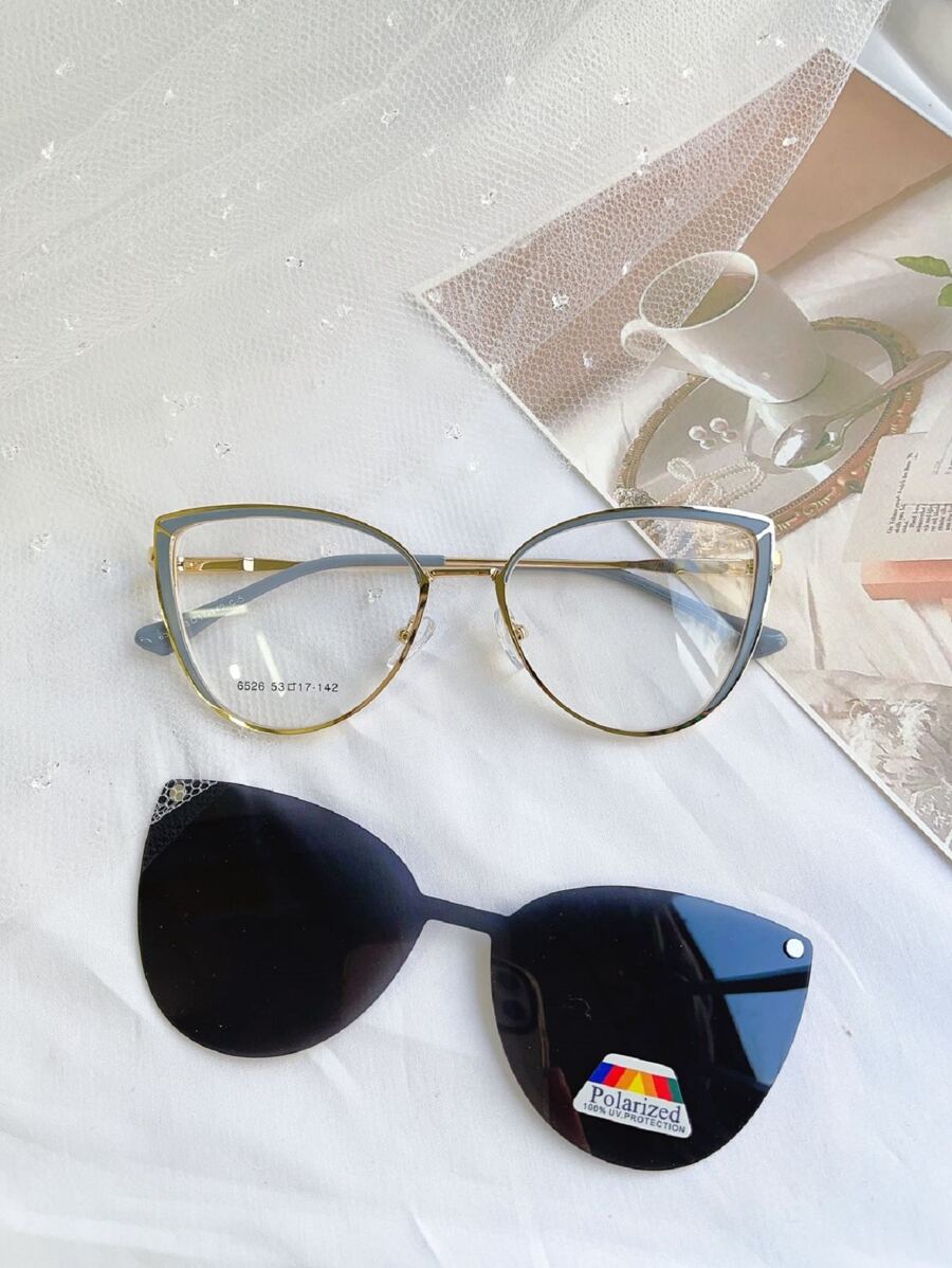Women Eyeglasses - 霧霾藍 - 查看 1