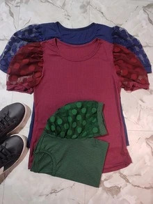 Women Blouses - màu xanh lá - Xem 2