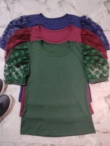 Women Blouses - màu xanh lá - Xem 3