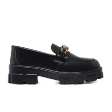 Women's Moccasin With Gold Chain, Modern And Comfortable - 金色 - 查看 6