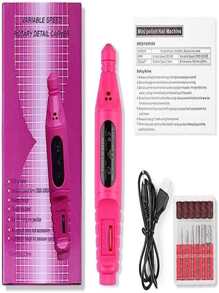 Electric Nail File Electric Nail Drill Kit Manicure Pedicure Machine For Acrylic Nails - Pink - View 1