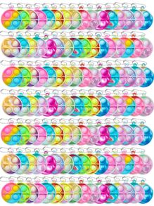 12pcs/set Silicone Small Round Decompression Toy With Chain, For Teenagers And Office Stress Relief - Multicolor - View 1