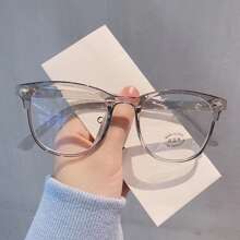 1pair 女士韩版眼镜电脑护目镜男女无度数眼镜女ins风小脸透明眼镜配件