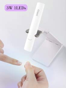 FULL BEAUTY 3瓦 Uv Led 3入組指甲燈,專業指甲烘乾燈美甲工具,用於凝膠指甲快速固化燈,led指甲燈便攜式迷你指甲烘乾器,適用於家庭diy美甲工具,最佳女孩禮物 - 白色 - 查看 1