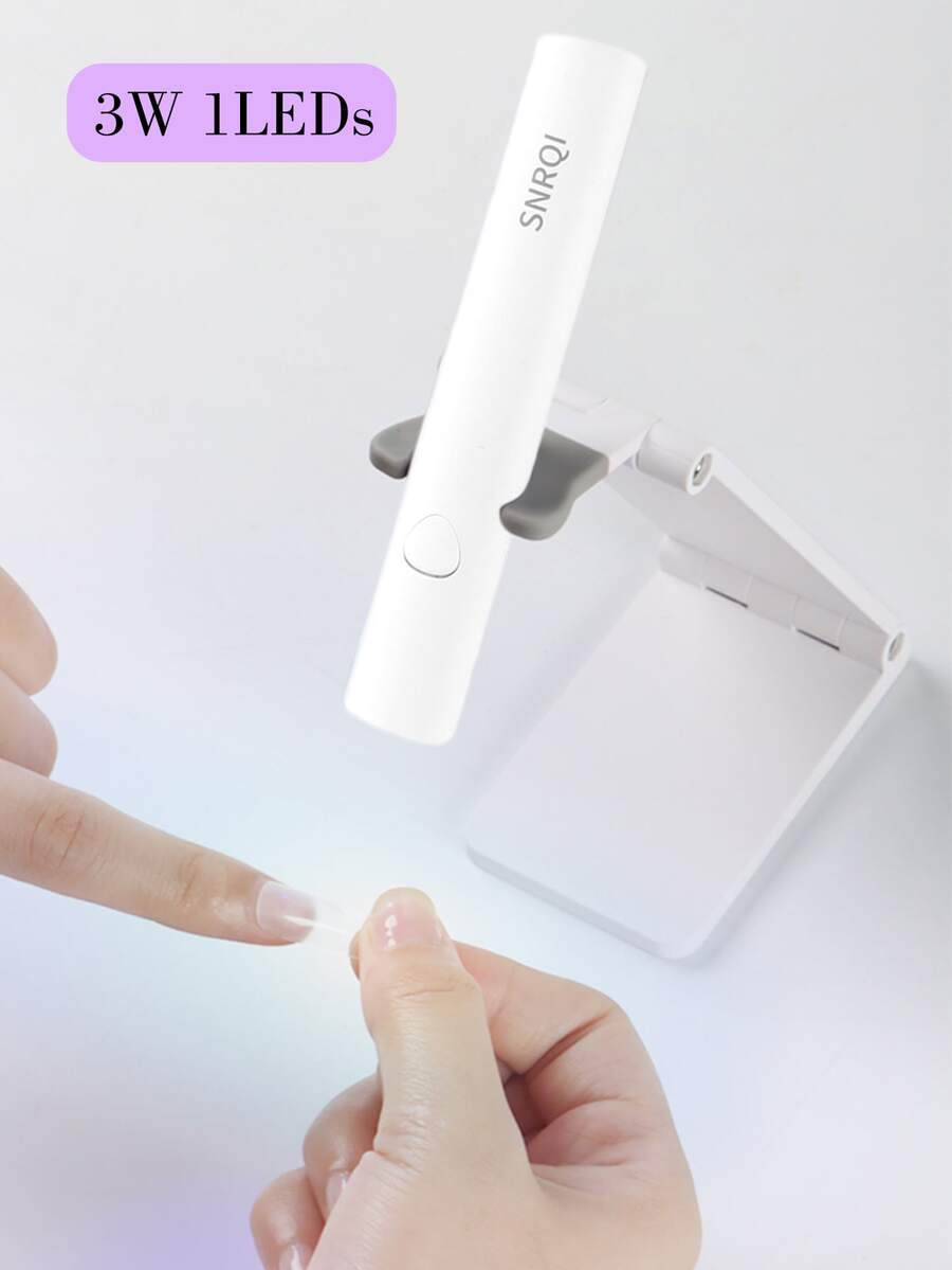 FULL BEAUTY 3瓦 Uv Led 3入組指甲燈,專業指甲烘乾燈美甲工具,用於凝膠指甲快速固化燈,led指甲燈便攜式迷你指甲烘乾器,適用於家庭diy美甲工具,最佳女孩禮物 - 白色 - 查看 1