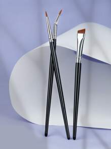 RANCAI 3支眼线刷套装，精细斜角眼线刷，精准凝胶眼线超细弯头化妆刷，适合新手和专业美妆师，化妆刷套装，化妆刷套装，化妆刷套装，全套化妆工具，化妆刷套装，全套化妆工具，化妆刷套装，化妆刷套装，化妆礼品套装，赠品，专业化妆刷，全套化妆工具 - 黑色 - 查看 2