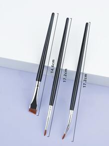 RANCAI 3支眼线刷套装，精细斜角眼线刷，精准凝胶眼线超细弯头化妆刷，适合新手和专业美妆师，化妆刷套装，化妆刷套装，化妆刷套装，全套化妆工具，化妆刷套装，全套化妆工具，化妆刷套装，化妆刷套装，化妆礼品套装，赠品，专业化妆刷，全套化妆工具 - 黑色 - 查看 4