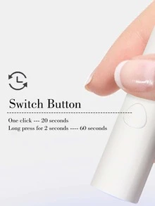 FULL BEAUTY 3瓦 Uv Led 3入組指甲燈,專業指甲烘乾燈美甲工具,用於凝膠指甲快速固化燈,led指甲燈便攜式迷你指甲烘乾器,適用於家庭diy美甲工具,最佳女孩禮物 - 白色 - 查看 5