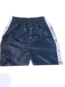 Pantalón de broche a los costados tela delgada - Azul Marino - Ver 2