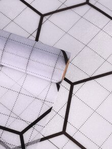 1 Roll Hexagonal Frosted Glass Film - Black and White - View 7