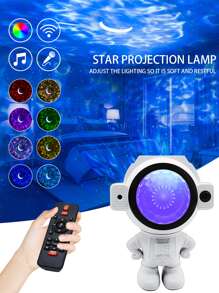 1pc LED Starry Sky Galaxy Projector Light With Music Player, Romantic Decorative Night Light For Home Bedroom Valentine's Day