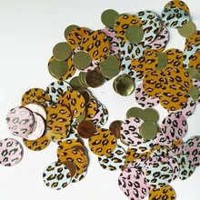 1袋/20 克豹紋印花多色五彩紙屑、燙印、成人生日派對派對用品和裝飾品