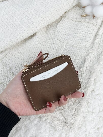 SOUTHLAND&KANGAROO 咖啡色 时尚简约零钱包 轻便便携卡包身份证包 白领阶层 女性 节日 周年 生日 礼物 配饰 礼品卡夹 钱包 名片夹 信用卡夹 女士 女士迷你钱包 卡包