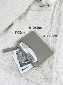 SOUTHLAND&KANGAROO Portofel gri la modă pentru carduri maliste și monede Carte de identitate portabilă ușoară Lucrători cu guler alb pentru femei Pentru vacanță Pentru aniversare Cadou Cadou Accesorii Cadou Suport card din piele de înaltă calitate Suport card Portofel Suport card de vizită Suport card de credit Suport card Femei pentru femei Mini Portofel pentru card Portofel - Gri deschis - Vizualizare 4