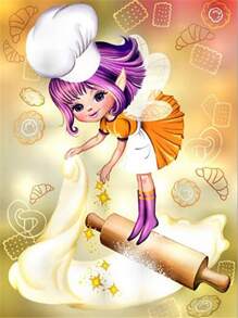 Cooking Fairy Design 5d Diamond Painting Set - Multicolor - View 7