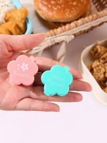 4pcs/Set Flower Pattern Sauce Bottles Takeaway Packaging Spice Boxes With Random Colors,Kitchen,Christmas Gift,School Supplies - Multicolor - View 6