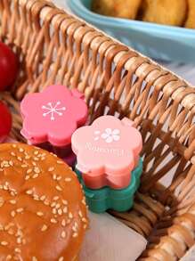 4pcs/Set Flower Pattern Sauce Bottles Takeaway Packaging Spice Boxes With Random Colors,Kitchen,Christmas Gift,School Supplies - Multicolor - View 5