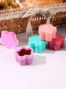 4pcs/Set Flower Pattern Sauce Bottles Takeaway Packaging Spice Boxes With Random Colors,Kitchen,Christmas Gift,School Supplies - Multicolor - View 4