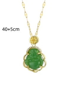 1 Miếng Retro Thép không gỉ Đá quý tự nhiên Vòng cổ mặt dây chuyền Đối với Nam Chúc may mắn - Nhiều màu - Xem 2
