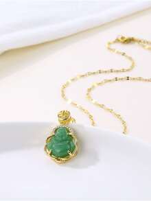 1 Miếng Retro Thép không gỉ Đá quý tự nhiên Vòng cổ mặt dây chuyền Đối với Nam Chúc may mắn - Nhiều màu - Xem 1