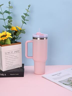 1pc 1200ML Double-Layer Stainless Steel Vacuum Insulated Outdoor Sports Car Cup, 40OZ Capacity, Second Generation Insulated Tumbler, Spray-Painted Multi-Colored Exterior, Comes With A PP Straw, Suitable For Parties, Gifts. Cup Brush, Straw, And Silicone Bottom Mat Accessories Can Be Purchased Separately.