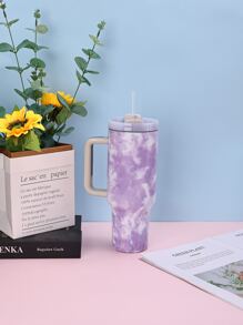 1入組1200ML不銹鋼雙層真空保溫戶外運動攜帶大容量40OZ第二代保溫杯，噴漆處理，多色可選，配有PP吸管，適用於派對和禮品。杯刷，吸管和矽膠墊底配件可另行購買。 - 彩色 - 查看 13