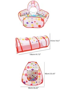 1pc 3-In-1 Tent, Game House, Ocean Ball Pool Tunnel, Suitable For Indoor/Outdoor/Beach Use (Balls Not Included)
