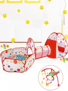 1pc 3-In-1 Tent, Game House, Ocean Ball Pool Tunnel, Suitable For Indoor/Outdoor/Beach Use (Balls Not Included)