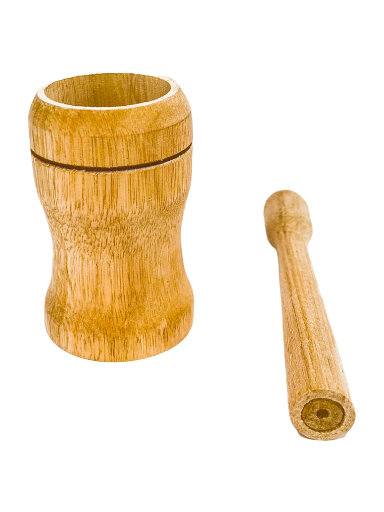 Mini Pilão De Madeira Socador De Alho Condimentos e Temperos - Madeira - Visão 1