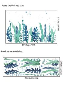 1PC Seaweed Baseboard Waistline Wall Sticker Living Room Bedroom Wall Sticker PVC Material Back Self-Adhesive Home Decoration Sticker - Multicolor - View 4