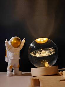 6CM flotante cielo estrellado Decoración con de madera Base - Beis - Ver 5