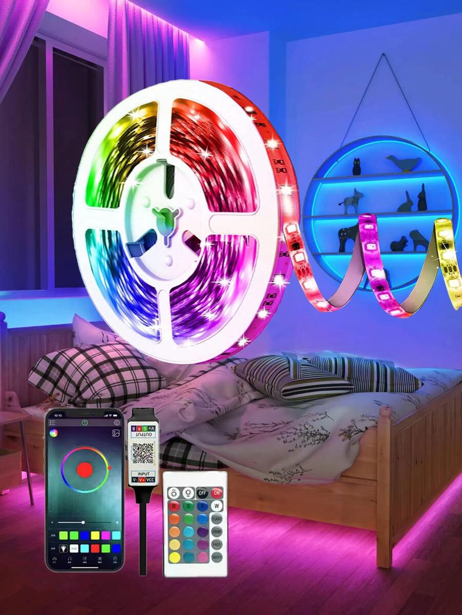 1 Meter Car Lights 5050 RGB Led Strip Lights Music Sync Color Changing