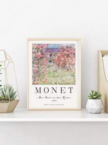 1pc Claude Monet Canvas Wall Art, Impressionist Modern Art, Art Print on Canvas, Art for the Home, National Gallery Murals, Art Painting on Canvas, Wall Decor, Unframed - Green - View 2