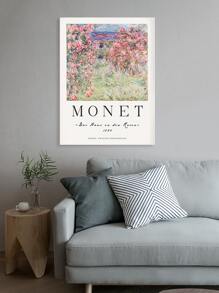 1pc Claude Monet Canvas Wall Art, Impressionist Modern Art, Art Print on Canvas, Art for the Home, National Gallery Murals, Art Painting on Canvas, Wall Decor, Unframed - Green - View 3