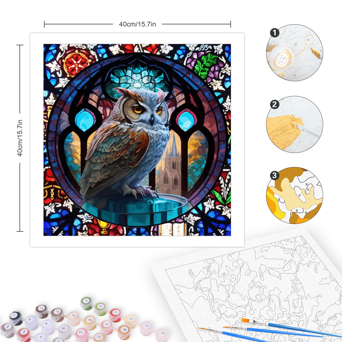 Bowetile Perroquet Peinture Par Numéros Pour Adultes Avec Cadre, Kit Animaux Peinture Numero Adulte Débutants Kit Toile Avec Chevalet En Bois, DIY Peinture Acrylique Pour Décoration 20x30cm