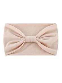 1 pieza unicolor Diadema ancha para mujeres , de moda con nudo Banda cabello , deportivo Muñequera Envoltura de la cabeza - Caqui - Ver 2