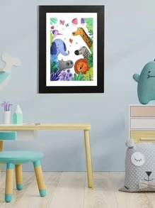 1 件，木制油画收纳盒带翻盖艺术画框开口艺术品相框可更换艺术品展示收纳框用于绘画制作卧室配件房间装饰，磁性翻盖相框 - 黑色 - 查看 8